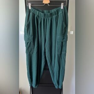 Aerie Green Ribbed Lounge Pants